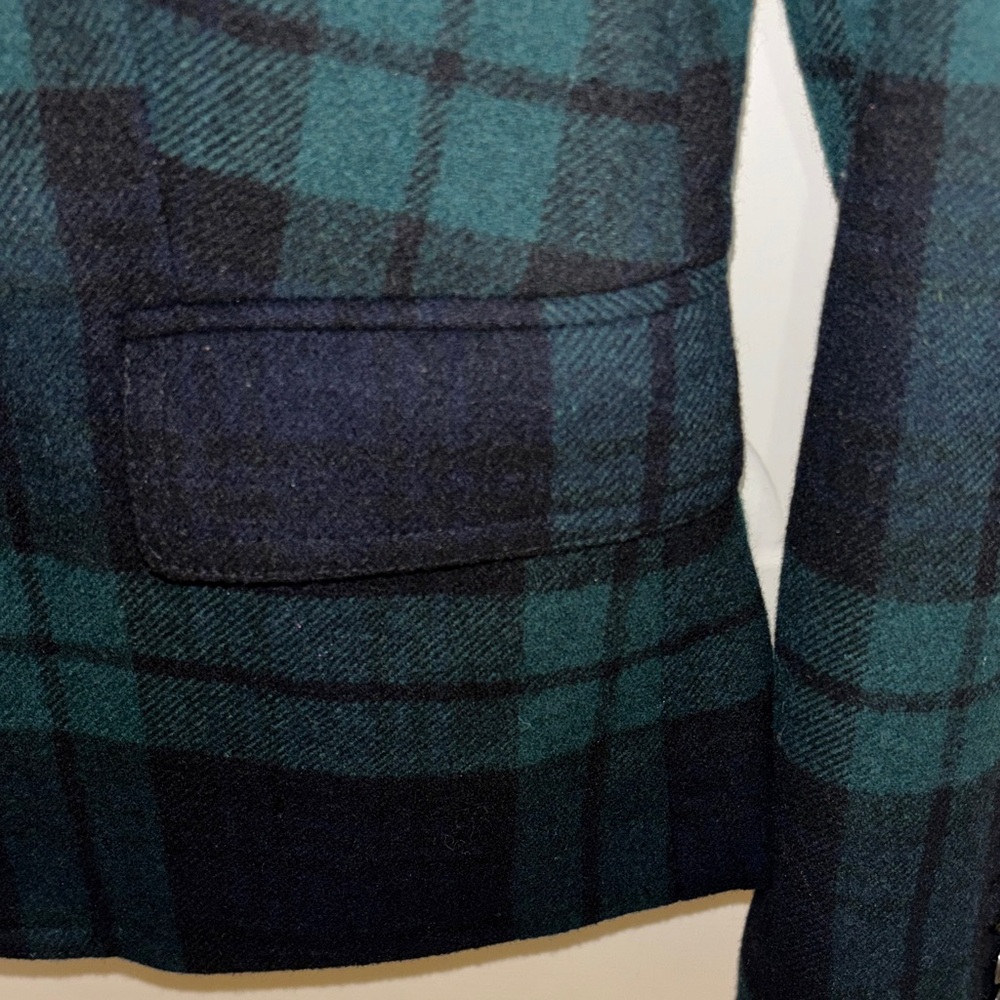 Banana Republic Dark Green and Black Plaid Tailored Blazer - Picture 6 of 10